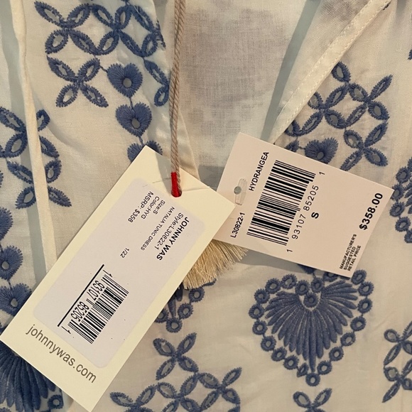 Johnny Was Natalia Tunic dress  blue and white size SMALL - Picture 6 of 6